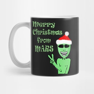 Merry Christmas from Mars Green Martian Mug